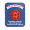 4th of July Patriotic Red Poppy Flower Metal Pins with Card 12 Pieces